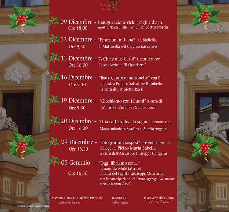 Venerdì prende il via il “Natale in Casa Cultura” - Monreale News ... - Monreale News (Comunicati Stampa) (Blog)