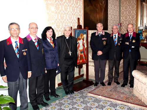 La delegazione dell'Anps in visita dall'arcivescovo
