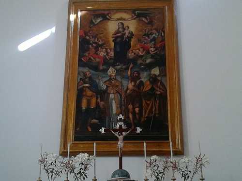Il quadro di San Castrense che risiede nella chiesa omonima
