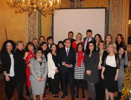 Foto di gruppo per le premiate dell'edizione 2013