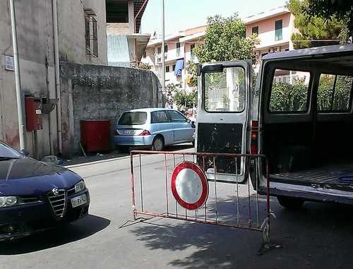 La transenna collocata ad Aquino
