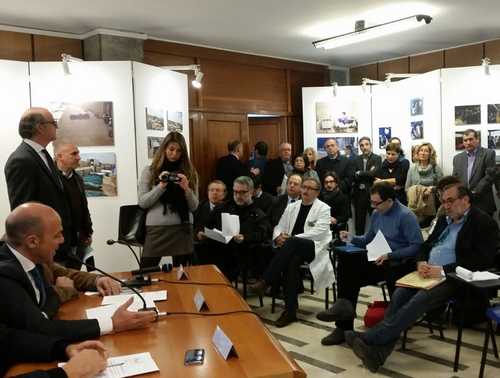 Un momento della conferenza stampa