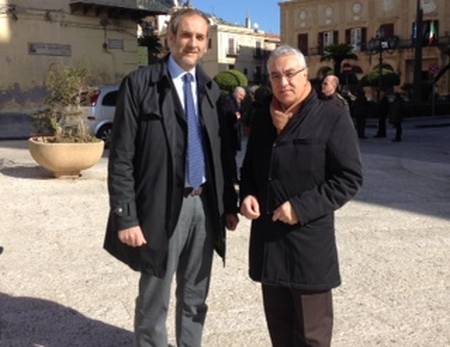 Il sindaco Piero Capizzi e il direttore dell'Amat Domenico Caminiti