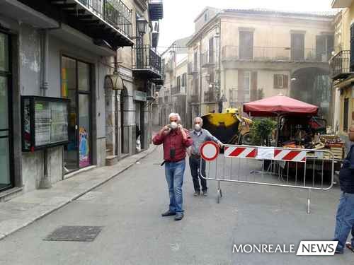 I lavori di ripristino al Santa Caterina, effettuati ieri