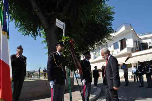 Un momento della commemorazione