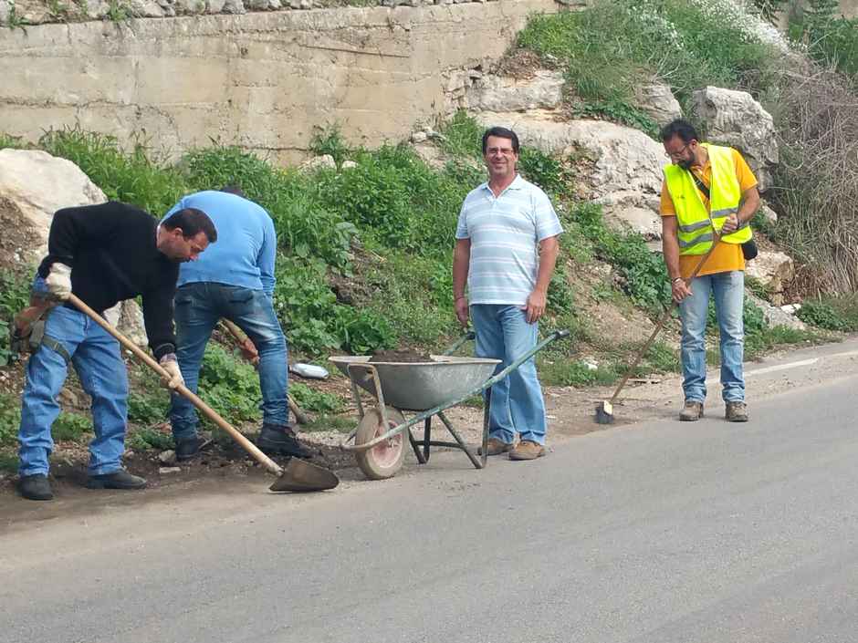 Operai forestali al laoro nel territorio di Monreale