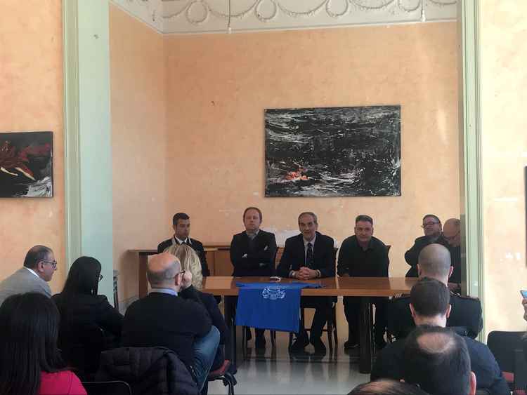 Un momento della conferenza stampa