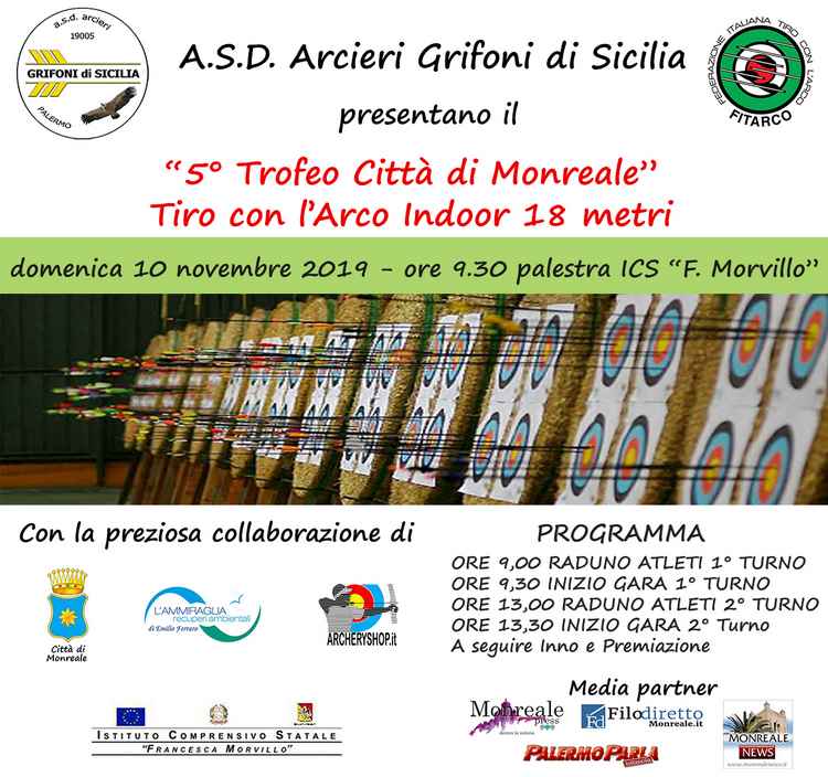 Tito con l'arco: domenica si disputa il ''5° Trofeo Città di Monreale'' - Monreale News - Notizie, eventi e cronaca su Monreale - Monreale News