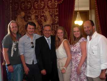Il sindaco Filippo Di Matteo con la delegazione norvegese