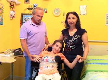 Rosanna con papà e mamma