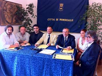 Un momento della conferenza stampa odierna