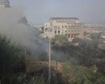 L0incendio odierno di contrada Cirba