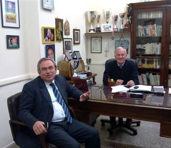 Il sindaco Filippo Di Matteo ed il dirigente scolastico, Stefano Gorgone
