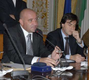 Nicolò Mannino con il presidente dell'Ars, Francesco Cascio
