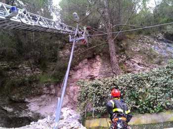 L'intervento dei Vigili del Fuoco