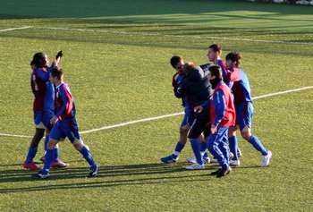 Esultanza dopo il gol di Cardinale