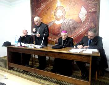 Don Nicola Gaglio, monsignor Vigo, monsignor Di Cristina e Andrea Sollena