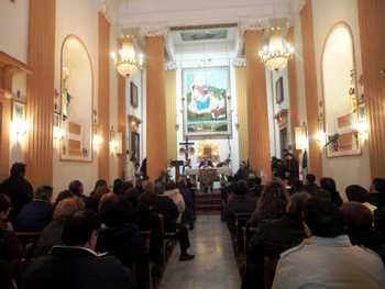 Una funzione religiosa alla Madonna delle Croci