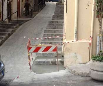 Lo scavo ricoperto di via Militi