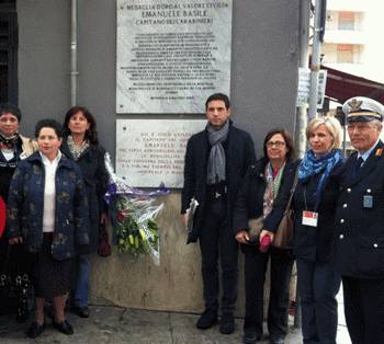 L'assessore Intravaia, il capitano Cusimano e la delegazione tarantina
