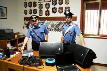 L'impianto di amplificazione sequestrato