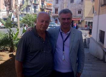 Jerry Valerio con l'amico Castrense Ganci