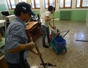 Operai al lavoro alla Novelli