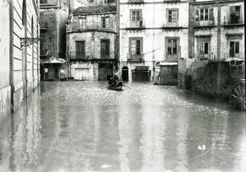 L'alluvione del 1931 in una foto d'epoca (foto Lo Verso)