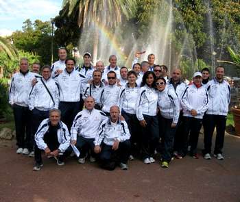 Foto di gruppo per gli atleti della Marathon Monreale