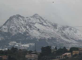 Le montagne attorno Monreale stamattina