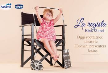 La piccola Elisa, fotograta nel calendario