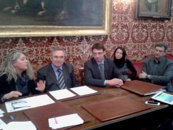 Un momento della conferenza stampa