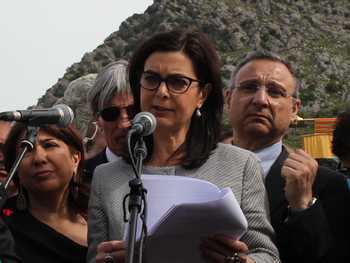 Il Presidente della Camera, Laura Boldrini a Portella della Ginestra