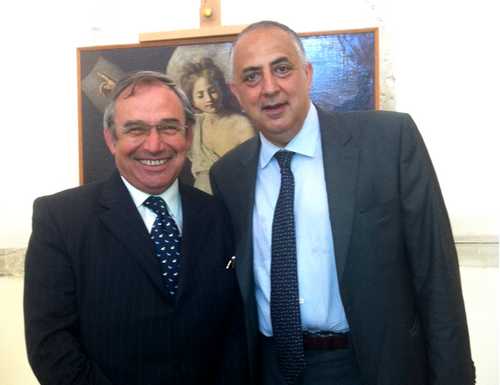 Il sindaco di Monreale, Filippo Di Matteo e il rettore dell'università di Palermo, Roberto Lagalla