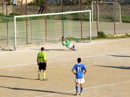 Il rigore parato da Sandello Alletto