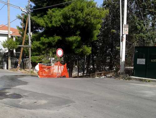 La buca di via Linea Ferrata