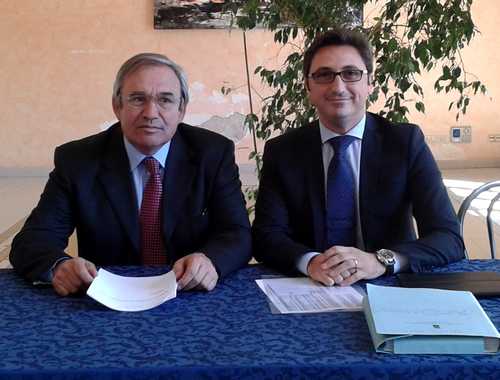 Il sindaco Filippo Di Matteo e l'assessore Giuseppe La Fiora