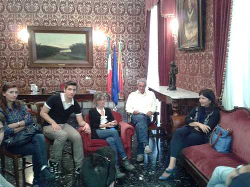 La delegazione della D'Aleo ricevuta a Palazzo di Città