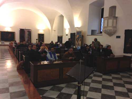 Un momento della seduta odierna