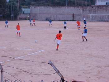 Una fase di gioco della partita d'andata tra Monreale e Collesano