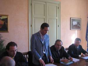 La conferenza stampa a Villa Savoia