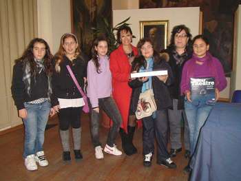 Gli alunni della Novelli alla cerimonia di premiazione