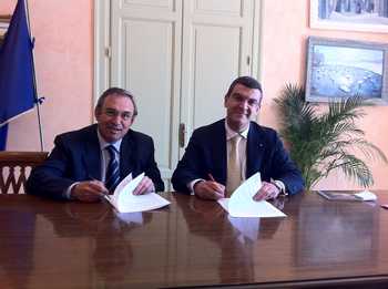 Filippo Di Metteo e Fulvio Andriolo siglano la convenzione