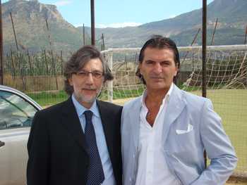 Il presidente dell'Audace Pippo Rosano ed il ds Natale Picano